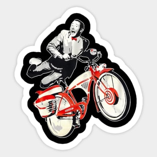 Pee Wee Herman Bicyle Jump Sticker